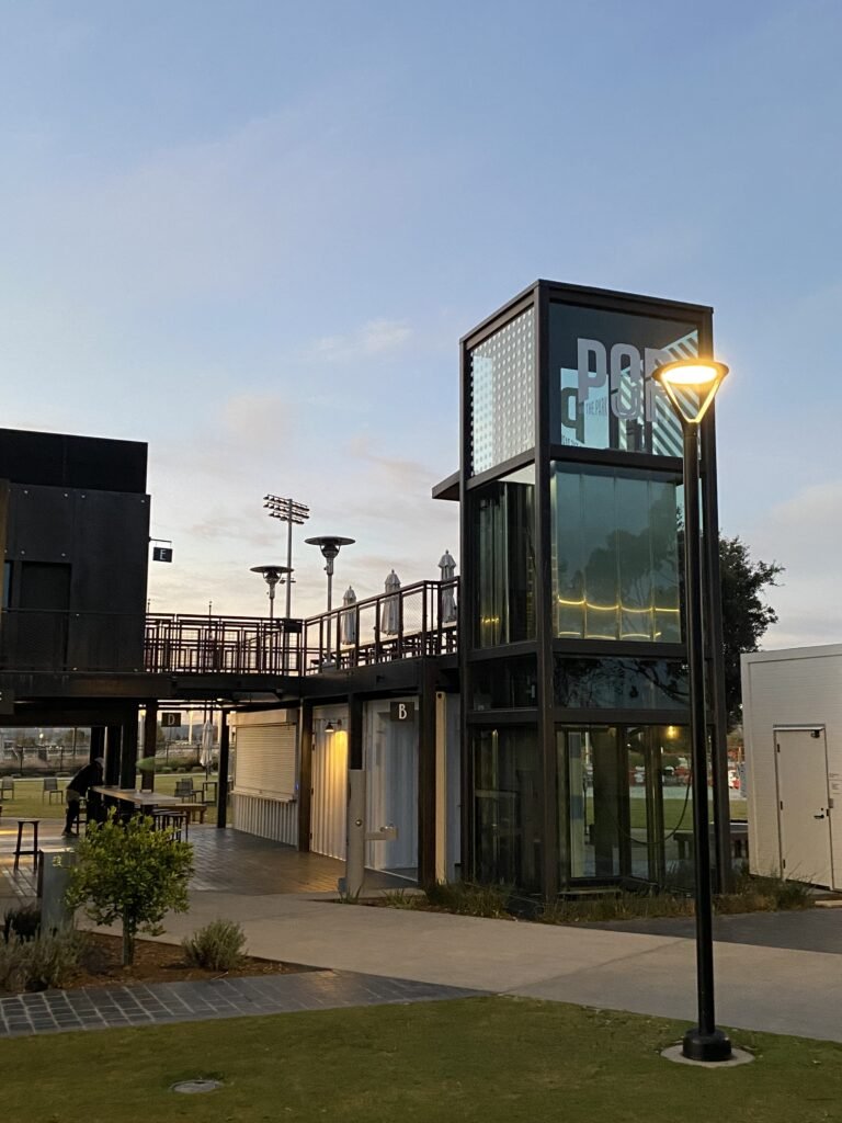 A modular glass elevator. It makes the "Park" really "Pop".